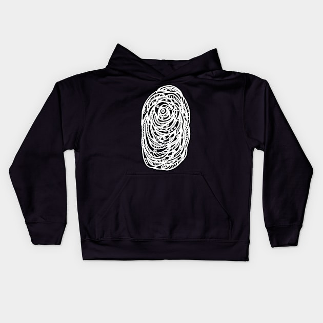 frightened eyes cool abstract lines Kids Hoodie by JNAA